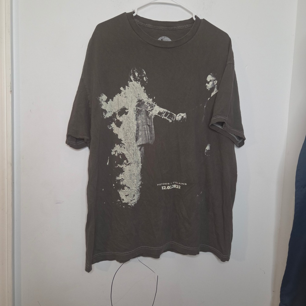 Metro Boomin Heroes & Villains Album Release T-Shirt Mens Large Charcoal Grey